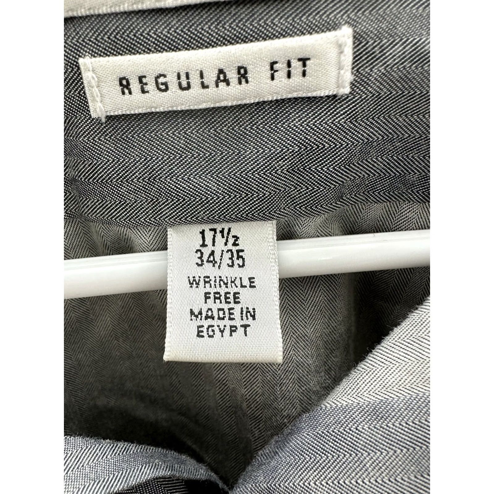 Van Heusen Van Heusen Mens Shirt Size 17.5 Grey Button-Up Long Sleeve Regular Fit ShirtMens Regular 17.5 Grey Button-Up Long Sleeve Size US XXL / EU 58 / 5 - 4 Thumbnail
