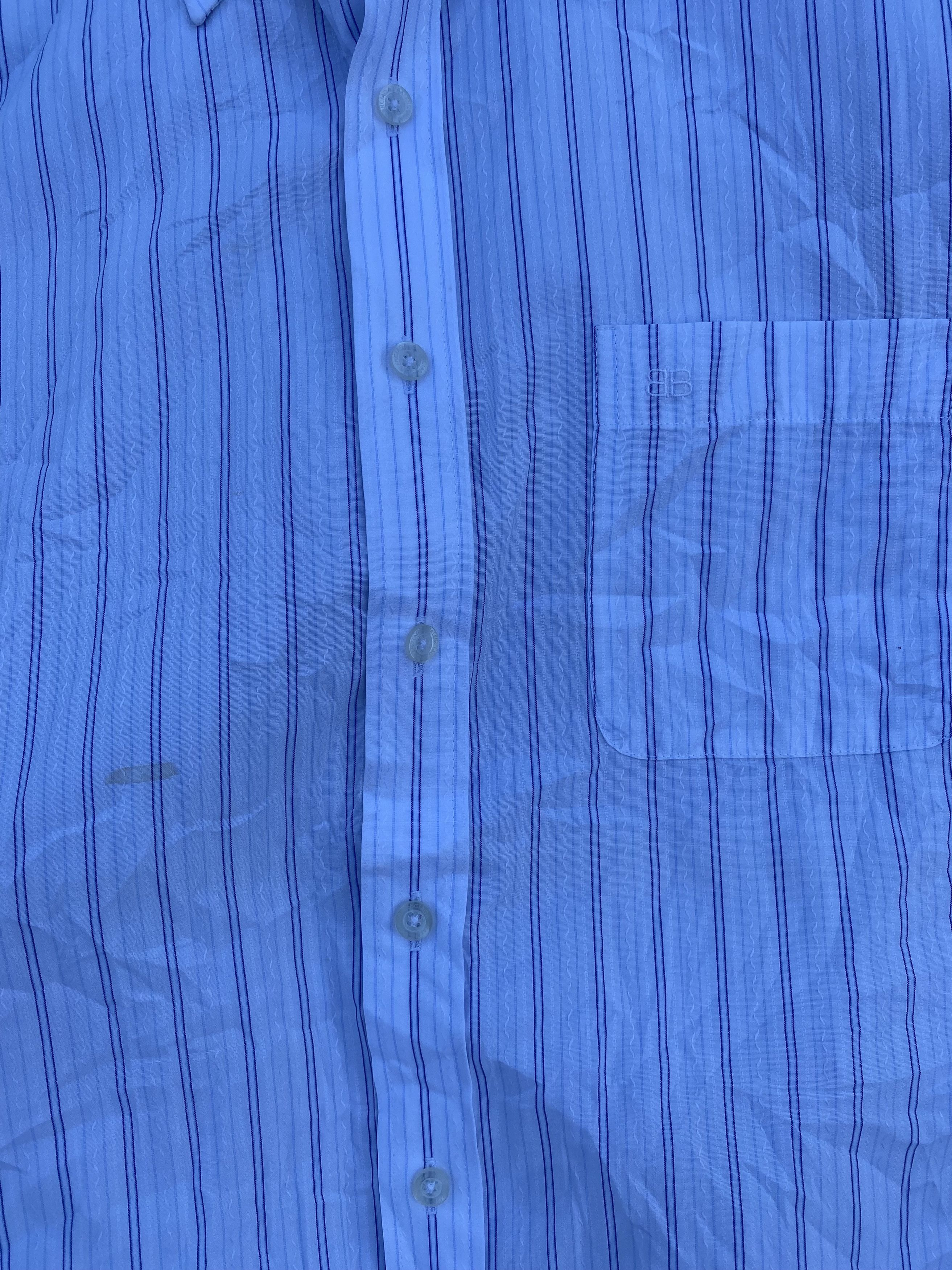Balenciaga Balenciaga Light Blue Stripes Button Up Size US L / EU 52-54 / 3 - 2 Thumbnail