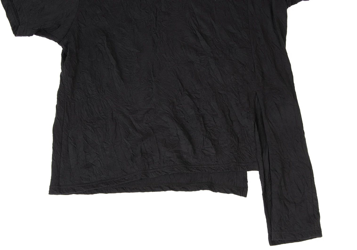 Yohji Yamamoto Washed Slit T-Shirt in Black, Size 3 Size US L / EU 52-54 / 3 - 5 Thumbnail