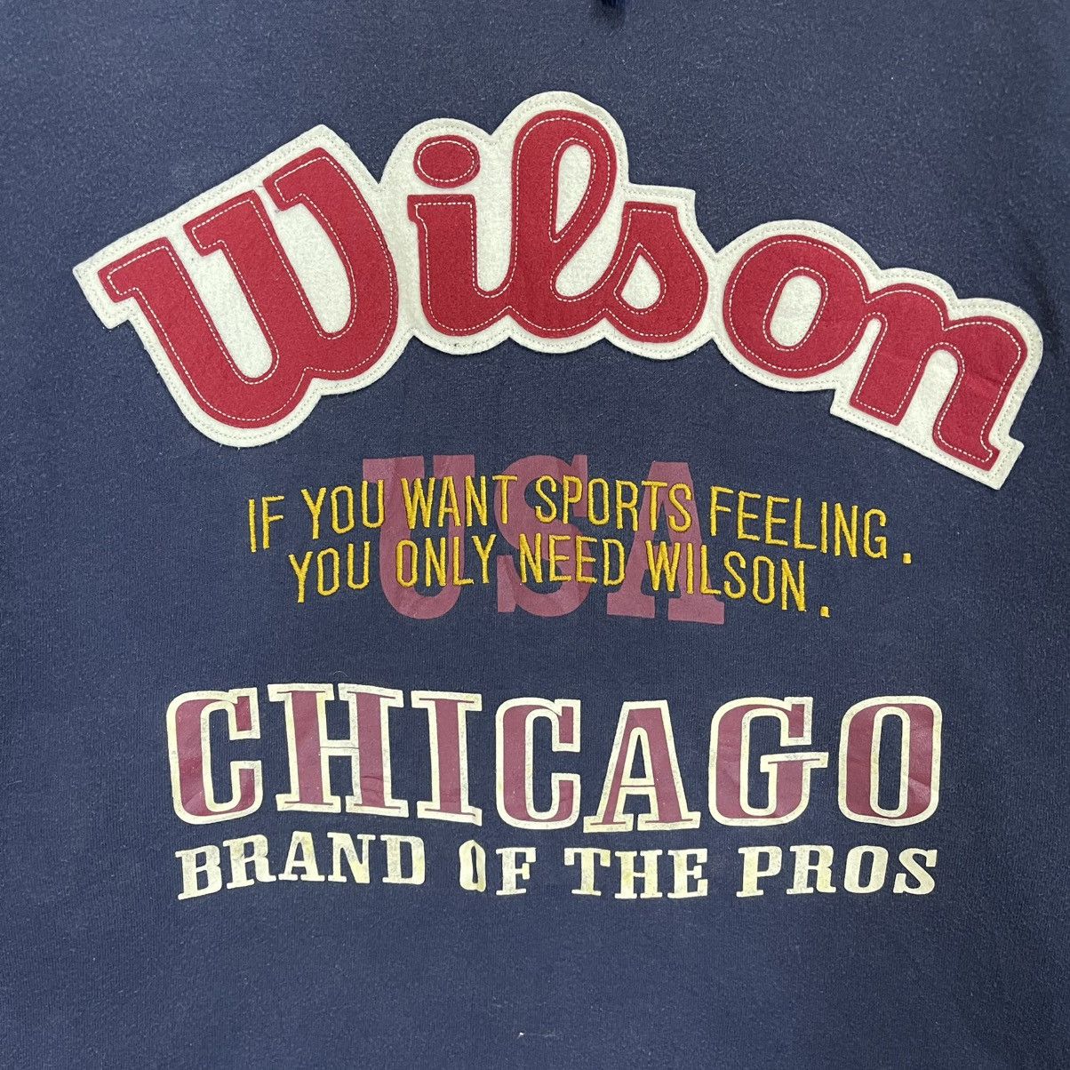 Japanese Brand Vintage 90s Wilson Chicago Usa Big Logo Crewneck Hoodie Size US L / EU 52-54 / 3 - 5 Thumbnail