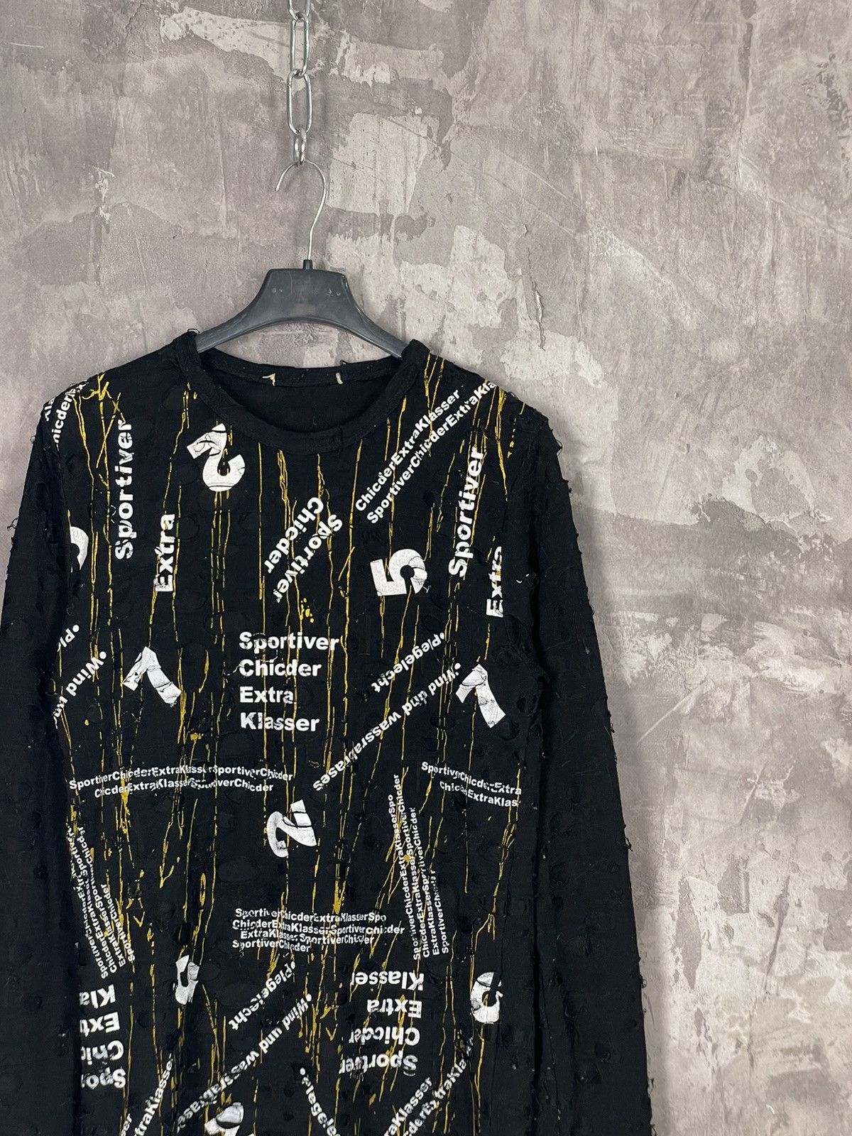 Japanese Brand × Vintage Vintage Diesel style Distressed y2k sweater Long sleeve Size US M / EU 48-50 / 2 - 4 Thumbnail