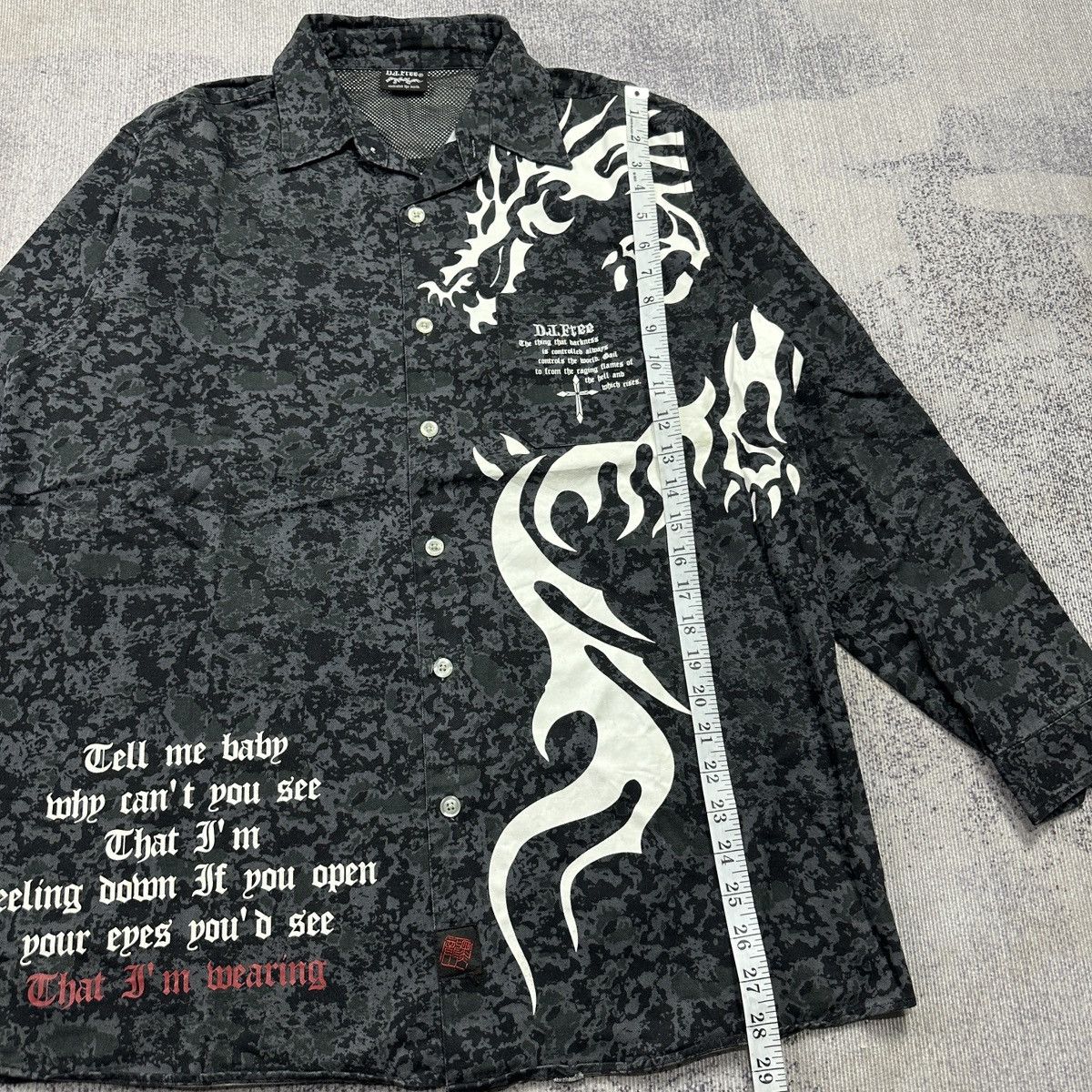 Japanese Brand D.J.Free Dragon shirt Size US XXL / EU 58 / 5 - 5 Thumbnail