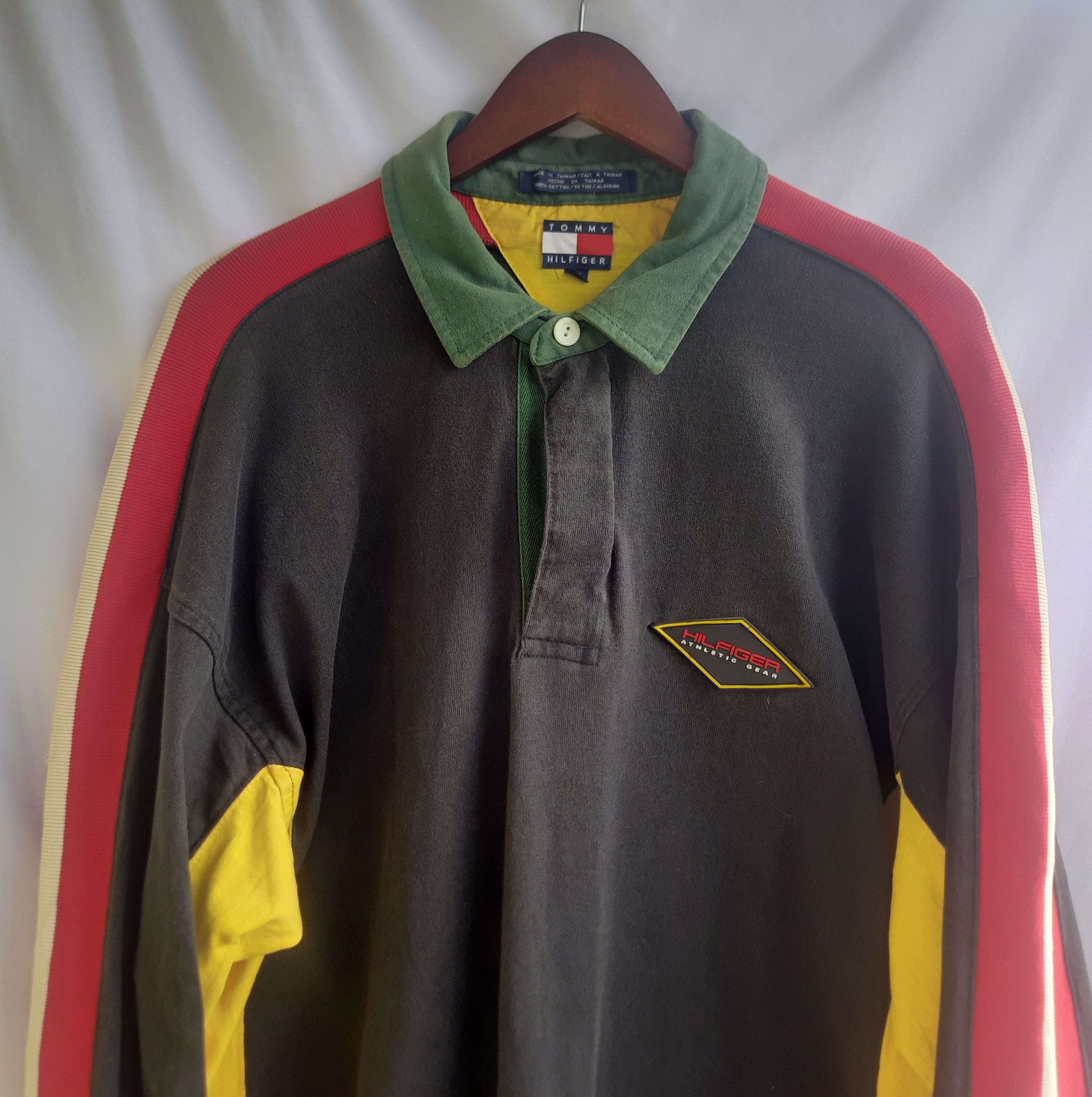 Tommy Hilfiger 90s TOMMY HILFIGER Rugby Heavy Polo Shirt Long Sleeve Size US XL / EU 56 / 4 - 3 Thumbnail