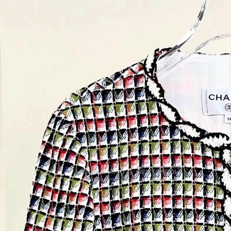 Chanel Chanel 25C colour plaid black and white twisted flower loc Size XS / US 0-2 / IT 36-38 - 4 Thumbnail
