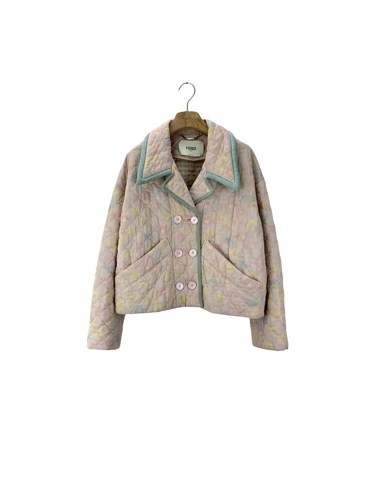 Fendi Fendi Pink Quilted Daisies Jacket Size XS / US 0-2 / IT 36-38 - 1 Thumbnail