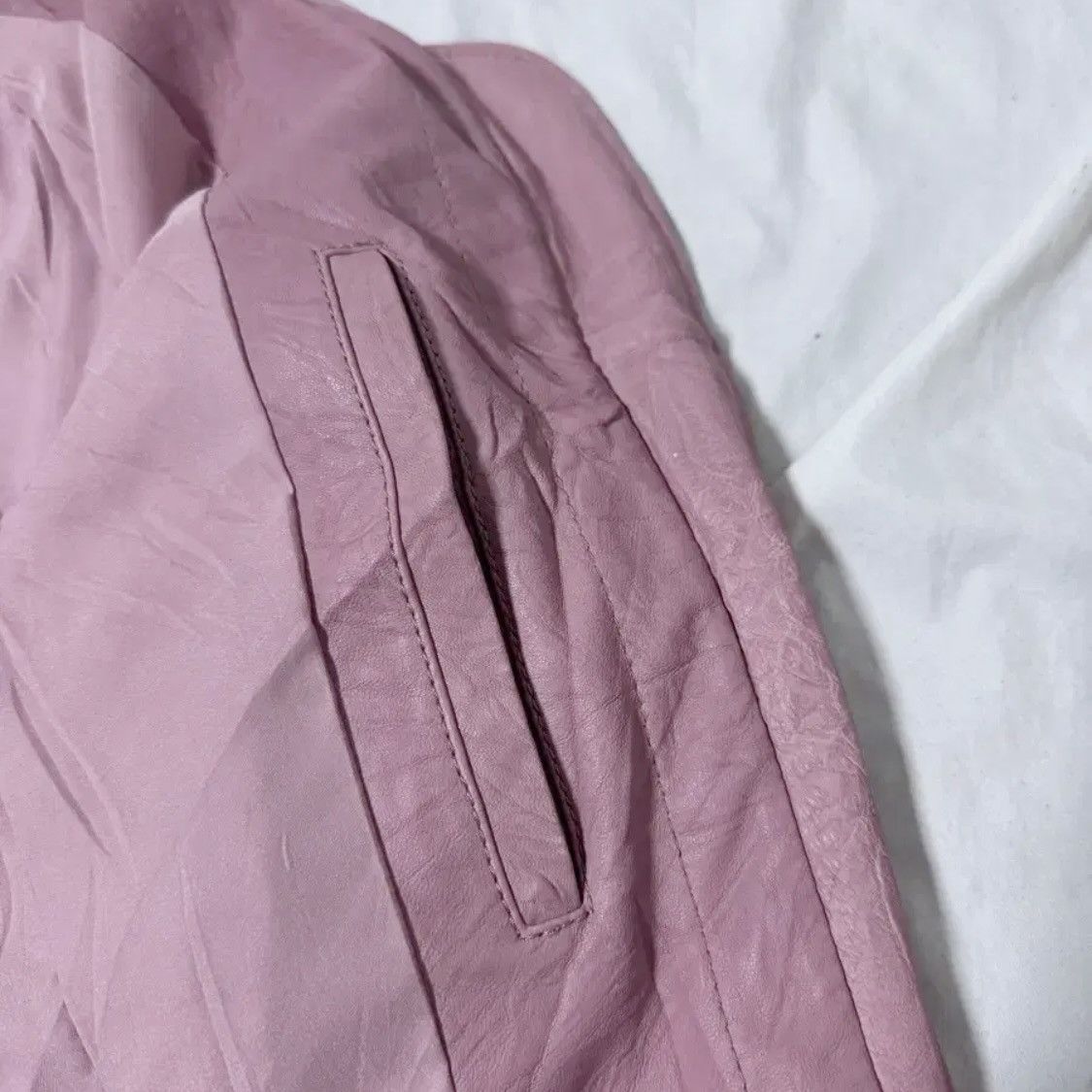 Helmut Lang Helmut Lang Lambskin Pink Leather Bomber Jacket Size S / US 4 / IT 40 - 7 Thumbnail