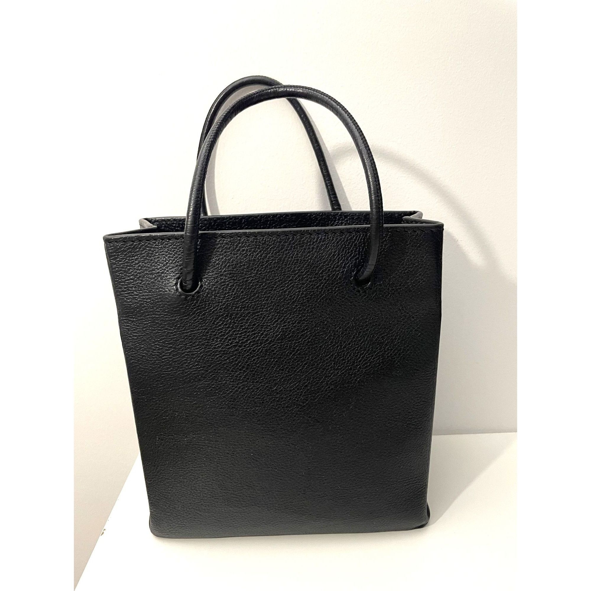 Balenciaga Balenciaga Shopping Tote Leather Black Size ONE SIZE - 2 Thumbnail