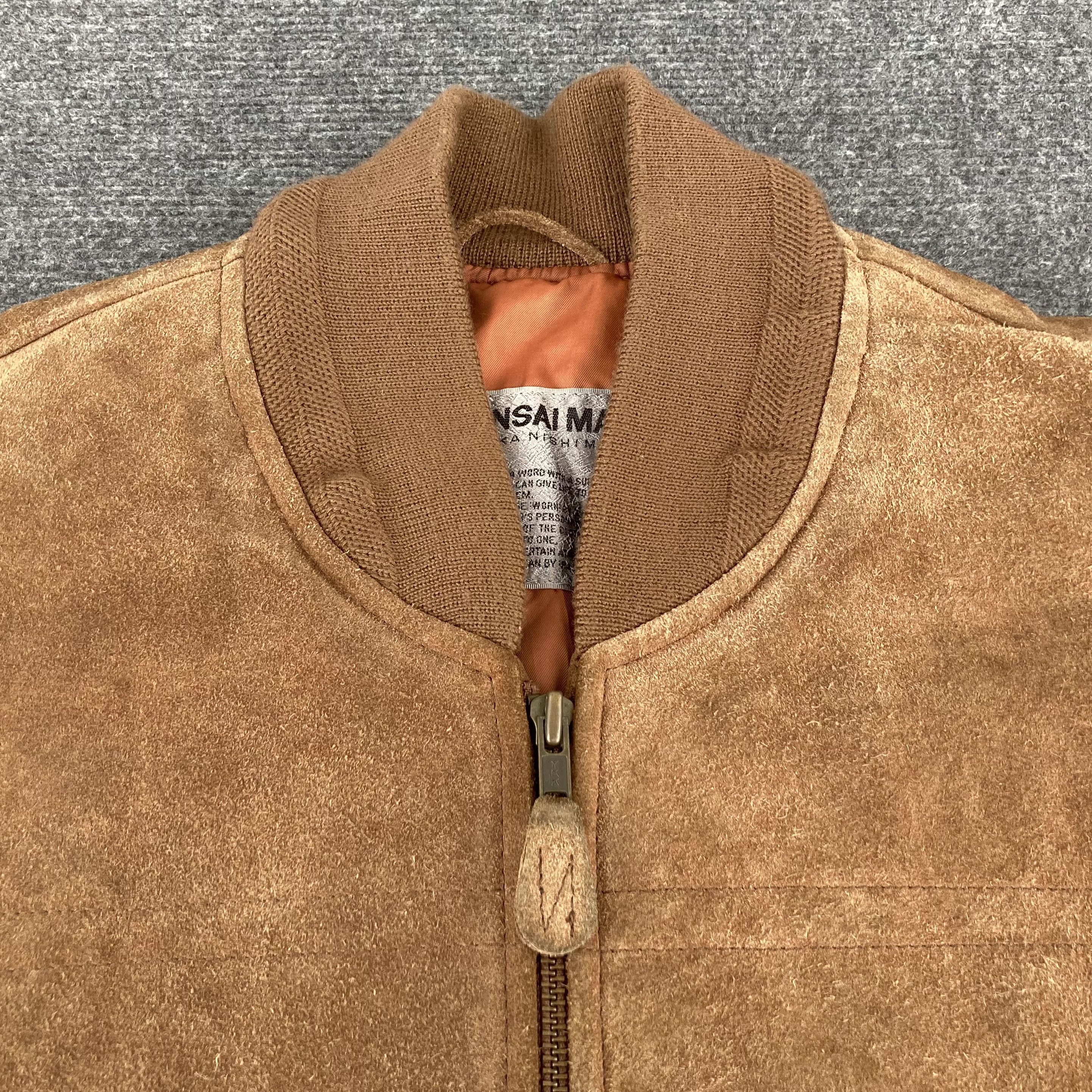 Designer × Kansai Yamamoto Kansai MAN Yutaka Nishimura Suede Leather Bomber Jacket Size US M / EU 48-50 / 2 - 7 Thumbnail