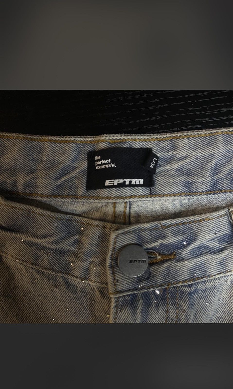 EPTM. EPTM Rhinestone Jorts Size US 34 / EU 50 - 4 Thumbnail