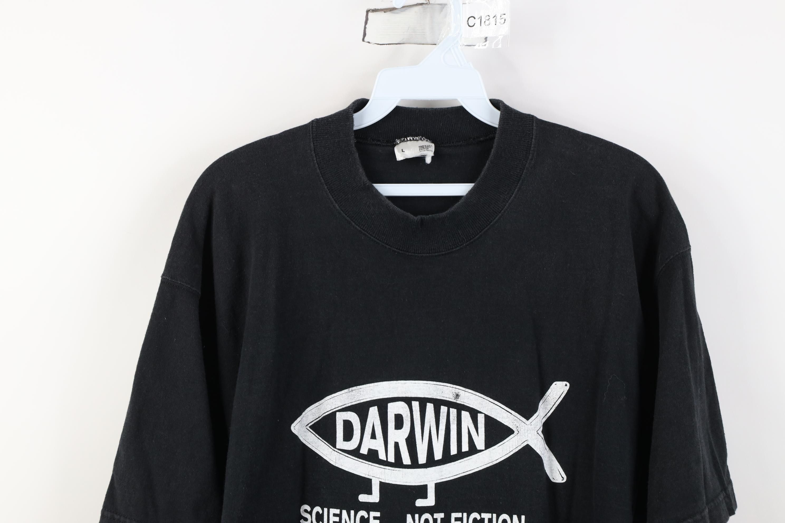 Vintage Vintage 90s Streetwear Science Not Fiction T-Shirt USA Size US L / EU 52-54 / 3 - 2 Thumbnail