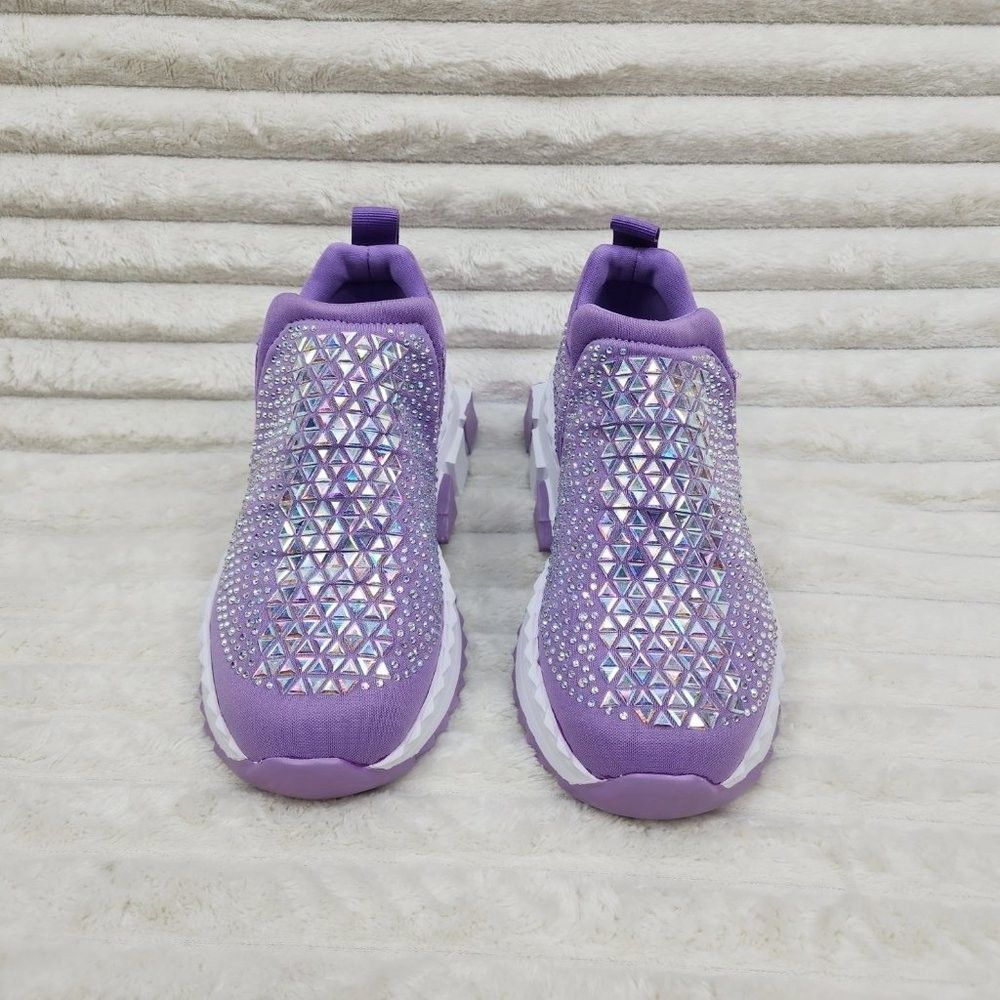 Other Presto Light Weight Slip on Purple Rhinestone Sneakers - Run Size US 8 / IT 38 - 5 Thumbnail