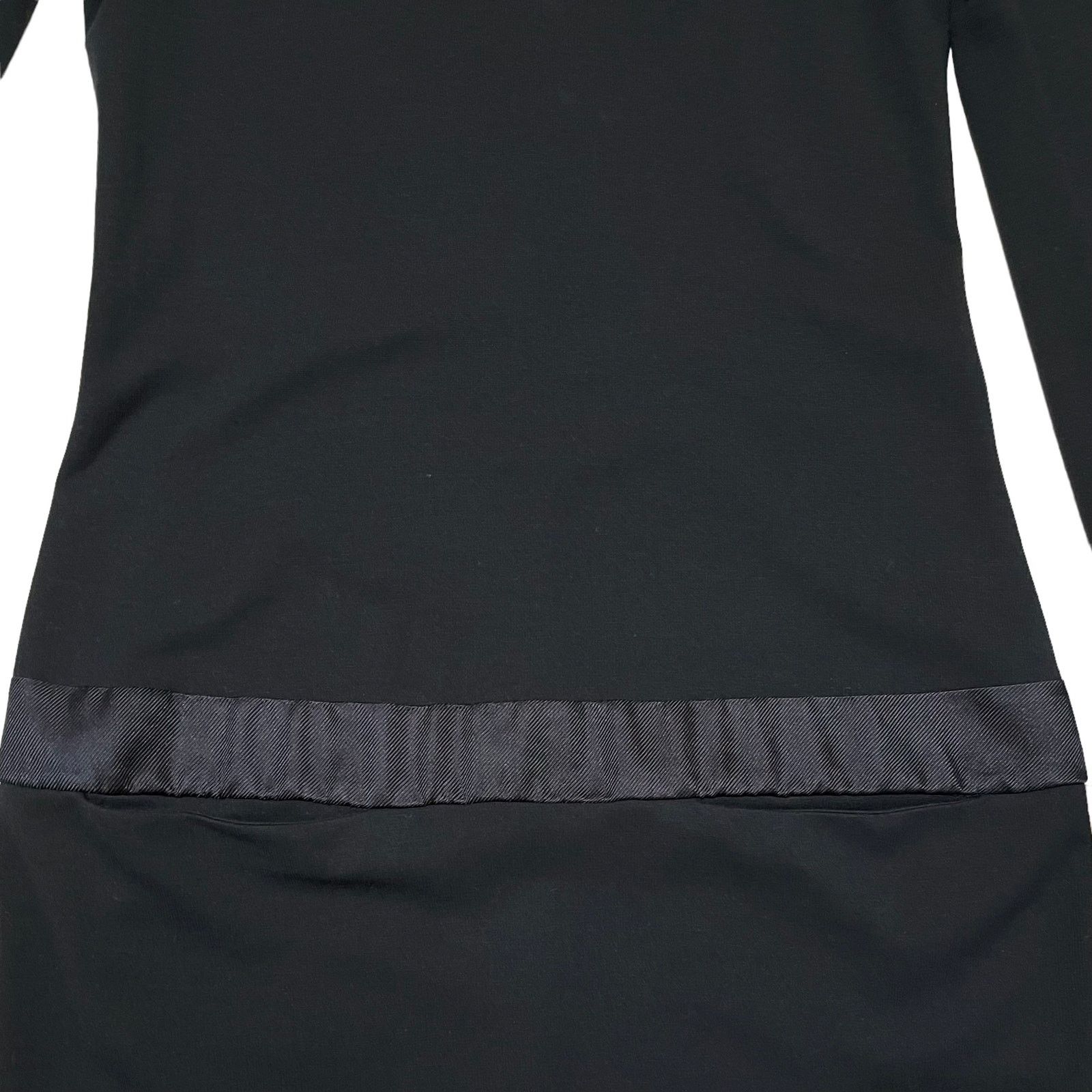 Theory Theory Vintage Black Drop-Waist Long-Sleeve Shift Midi Dress Size M / US 6-8 / IT 42-44 - 7 Thumbnail