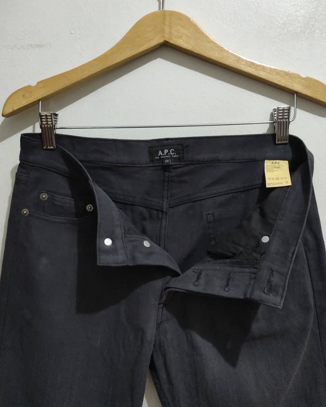 A.P.C. × Designer × Japanese Brand Vintage A.P.C. Gray Slim fit Jeans Size US 30 / EU 46 - 7 Thumbnail