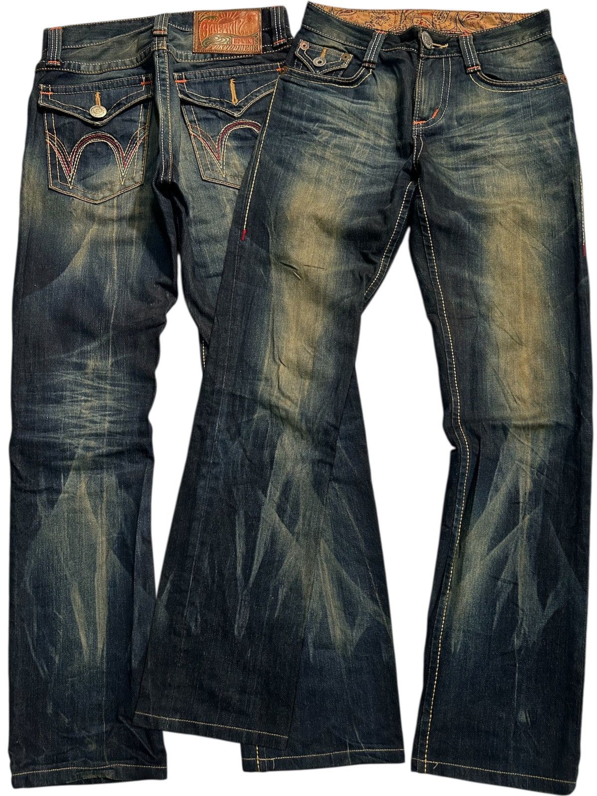 Japanese Brand × Kapital × Vintage VINTAGE EDWIN RUSTY MUDWASH PUNK GRUNGE STYLE DENIM JEANS Size US 30 / EU 46 - 1 Thumbnail