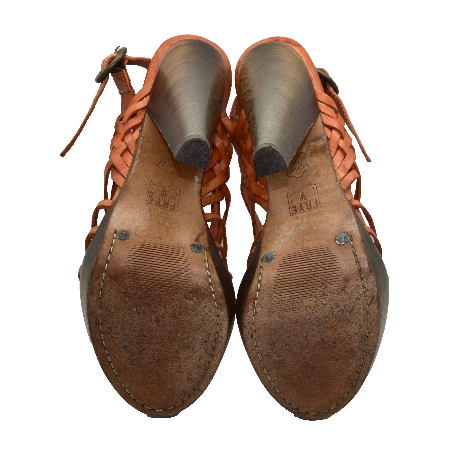Frye FRYE Joy Huarache Brown Leather Caged Heels Sandals Size 9.5 Size US 9.5 / IT 39.5 - 6 Thumbnail