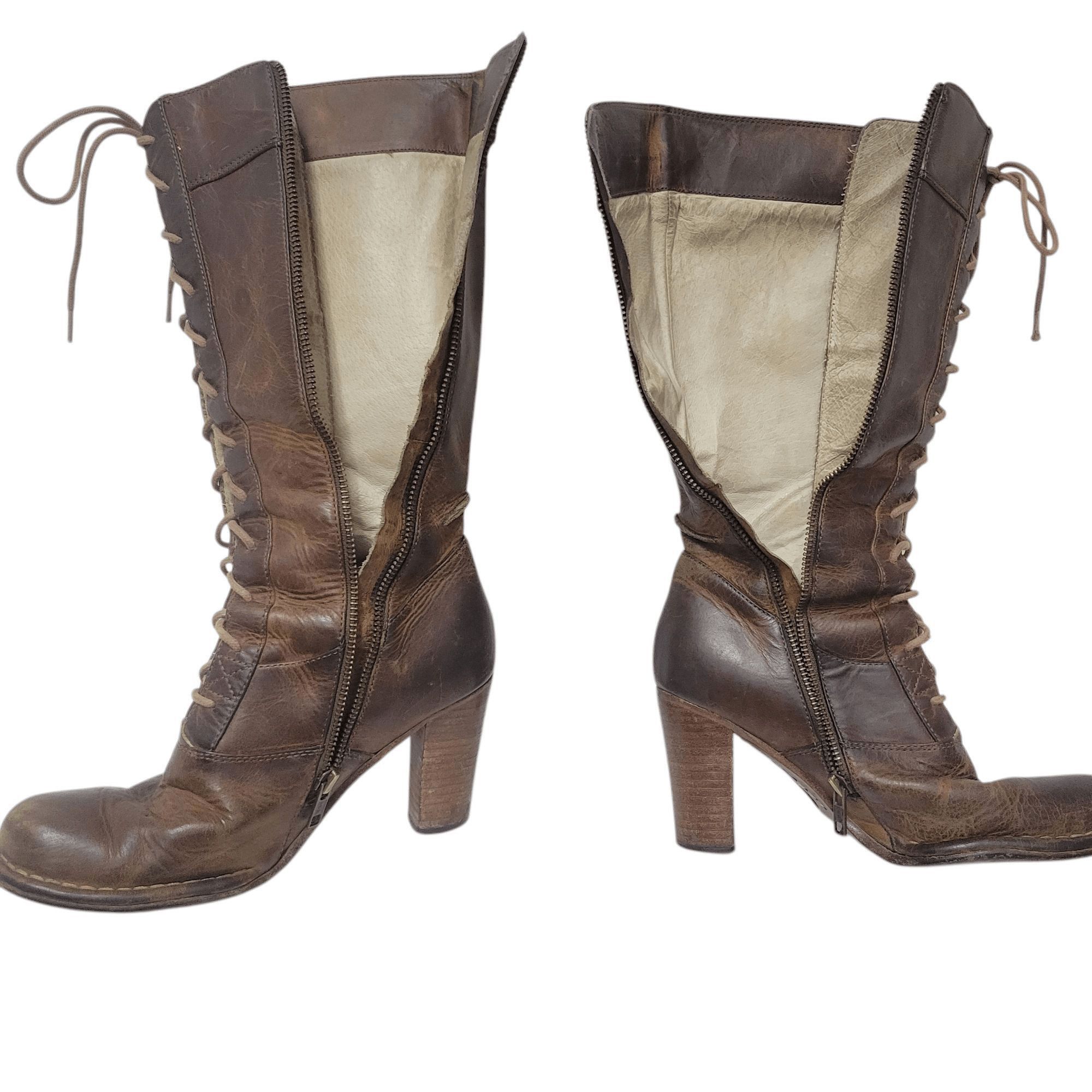 Frye Frye Villager Lace-Up Handmade Genuine Leather Boots Size 6M Size US 6 / IT 36 - 6 Thumbnail