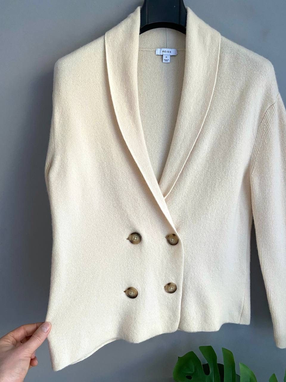 Reiss Reiss Sara Women's Wool/Cashmere Double Breasted Cardigan, M Size M / US 6-8 / IT 42-44 - 6 Thumbnail