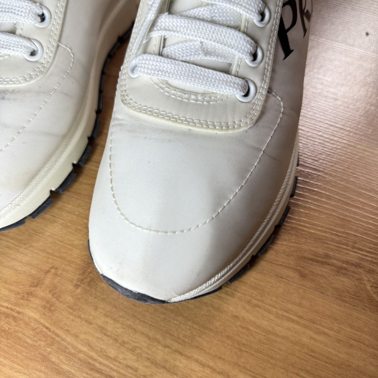 Prada Prada Matchrace Nylon Sneakers City Shoes Big Logo Print Size US 7.5 / IT 37.5 - 6 Thumbnail