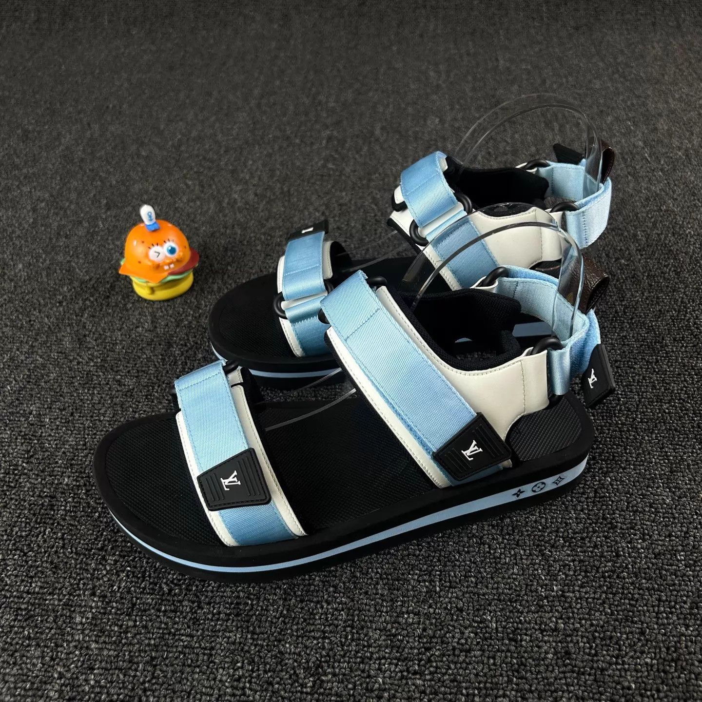 Louis Vuitton Louis Vuitton Velcro Logo Blue Sandals 39 Size US 8.5 / IT 38.5 - 1 Thumbnail