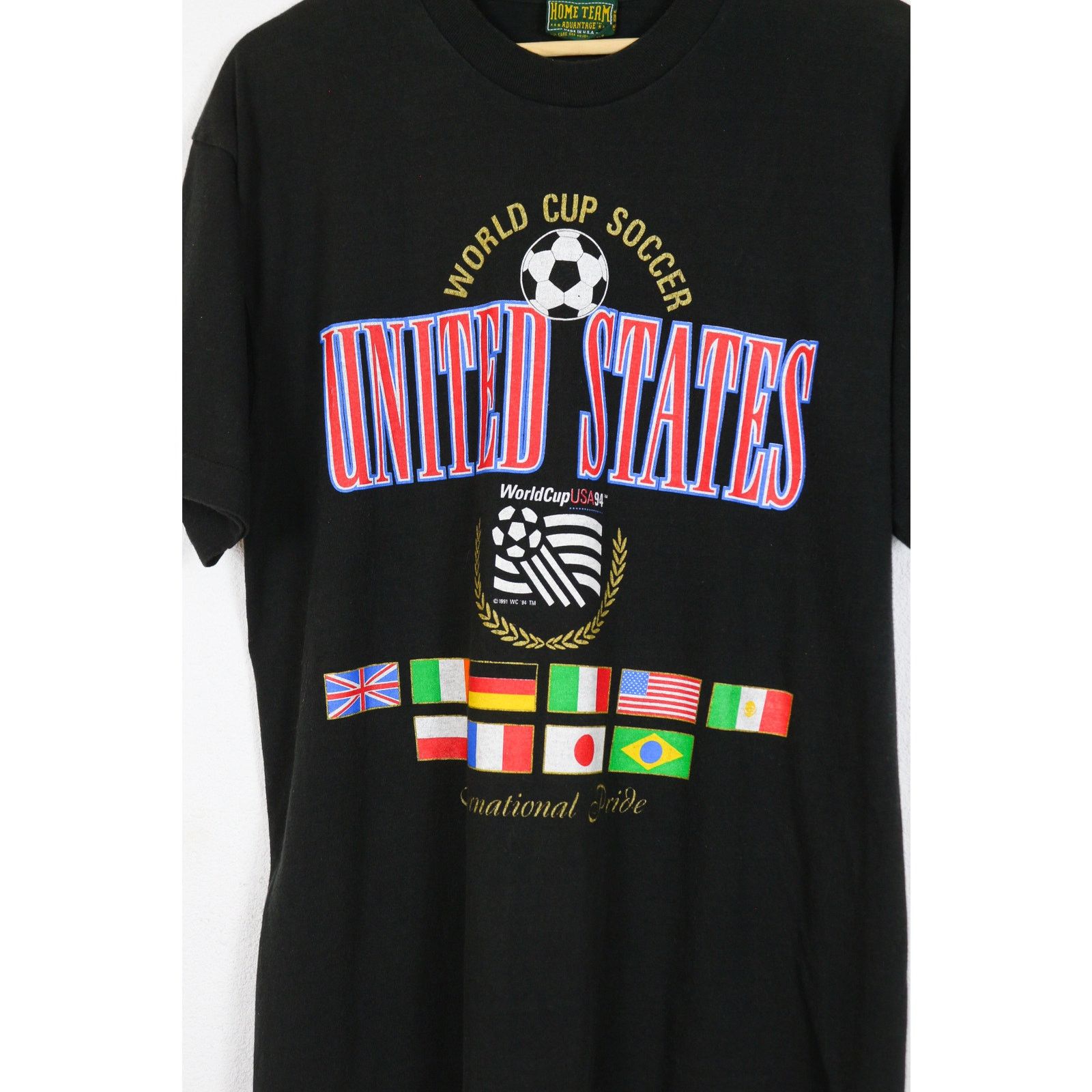 Vintage USA World Cup Soccer 1994 T-shirt Tee Made in USA 90s Size US L / EU 52-54 / 3 - 2 Thumbnail