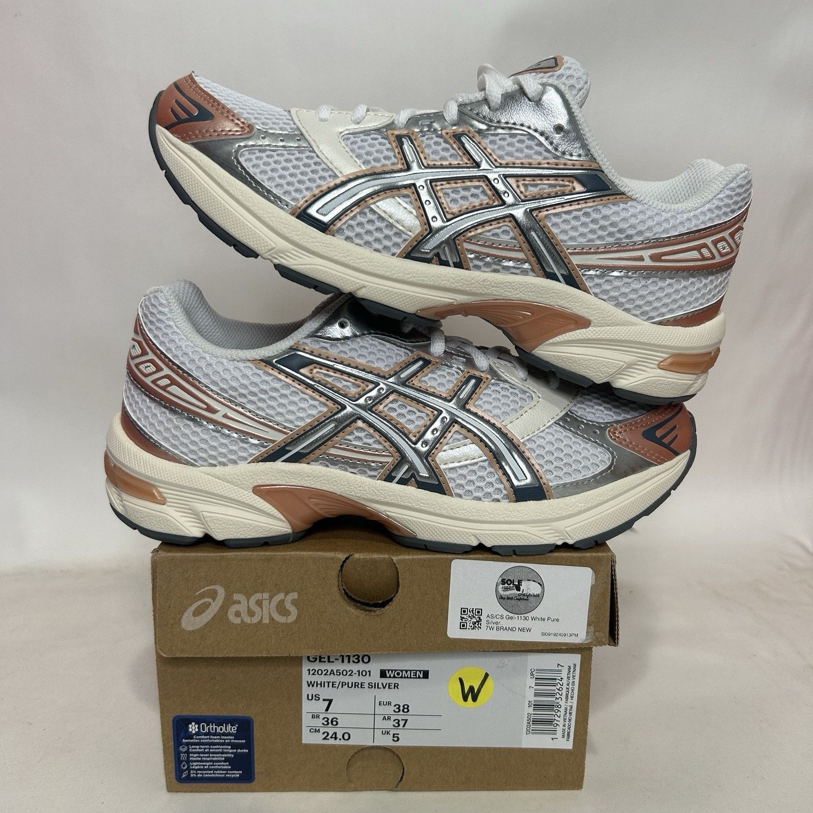 Asics ASICS Gel-1130 WMNS “Copper Pure Silver” Size US 7 / IT 37 - 2 Thumbnail