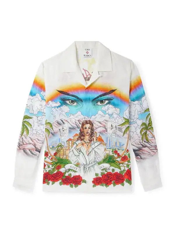 Casablanca o1y0526 Linen Shirt in Multicolor Size US XL / EU 56 / 4 - 1 Thumbnail