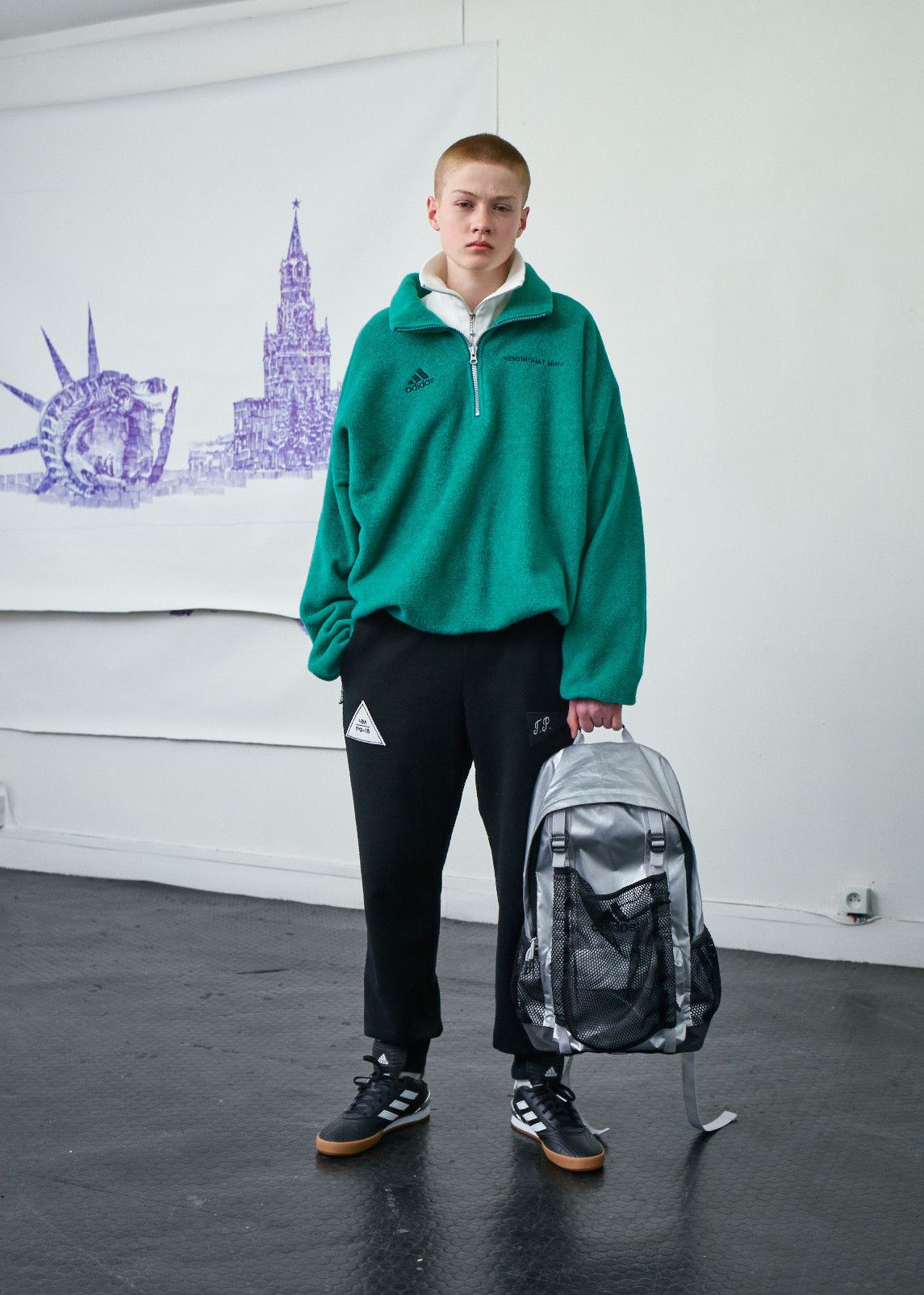 Gosha Rubchinskiy A/W 2018 - (made in Japan) sweatpants with velcro patches Size US 29 - 10 Thumbnail