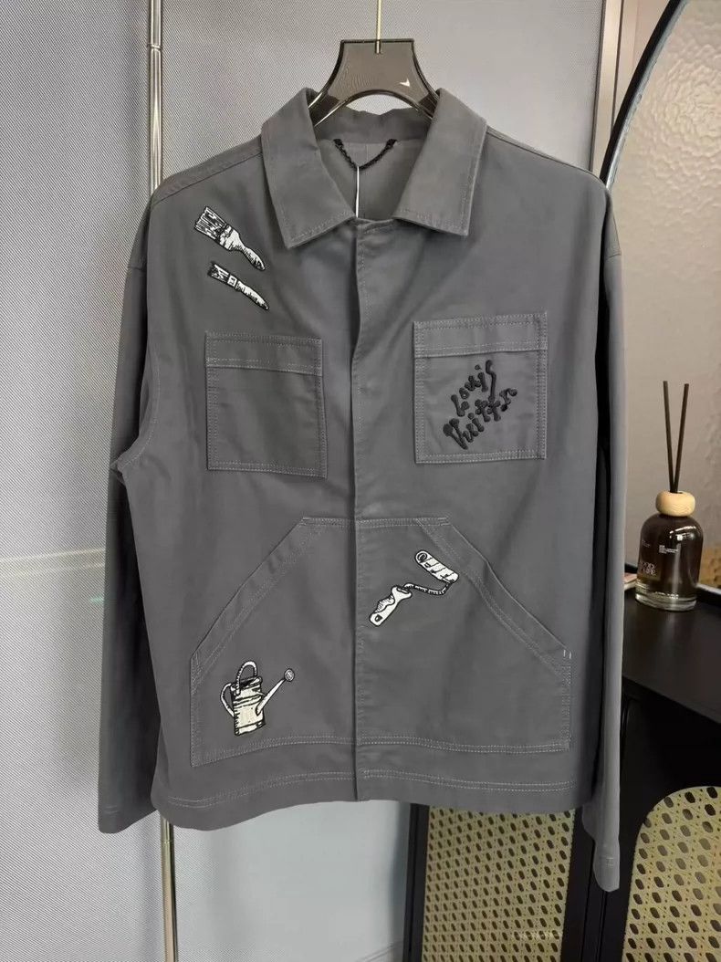Louis Vuitton LOUIS VUITTON Grey Tool Series Hammer Overalls Jacket 2504- Size US M / EU 48-50 / 2 - 1 Thumbnail