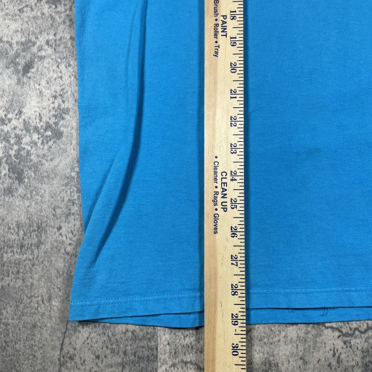 Vintage Vintage 90s Jerzees blank blue tshirt Size US XL / EU 56 / 4 - 3 Thumbnail
