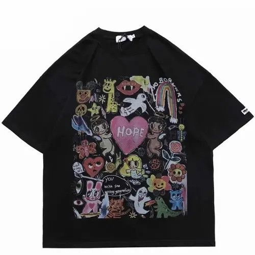 Other Cartoon Streetwear Harajuku Painting Graphic T Shirt Size US M / EU 48-50 / 2 - 1 Thumbnail