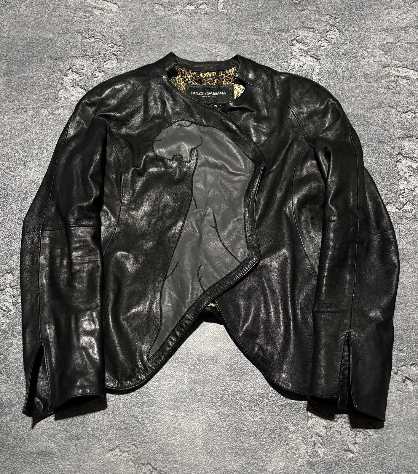 Dolce & Gabbana Archive Dolce&Gabbana Avant Garde Asimetric Leather Jacket Size XS / US 0-2 / IT 36-38 - 1 Thumbnail