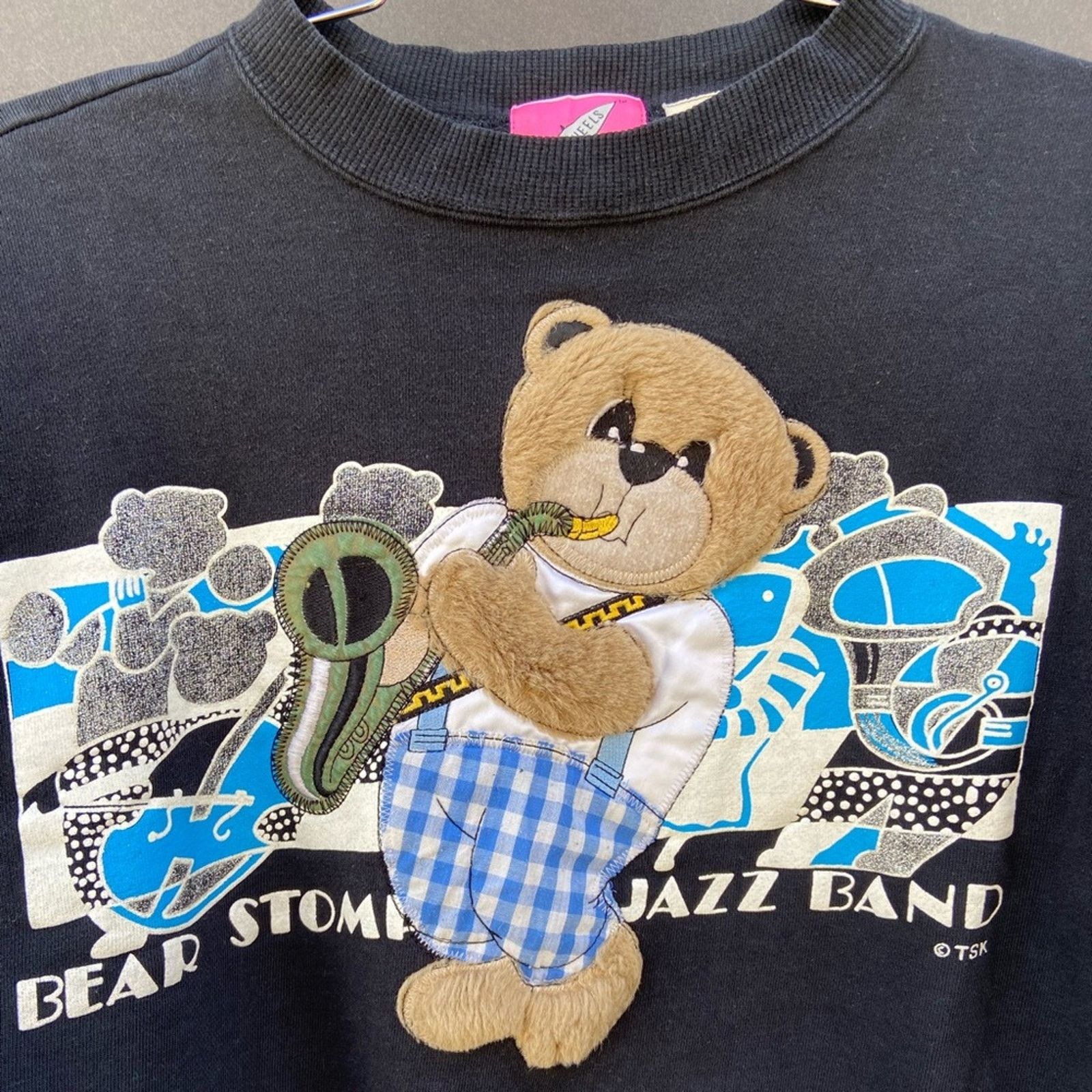 Vintage Vintage Sweatshirt w Bear Jazz Band Size S / US 4 / IT 40 - 3 Thumbnail