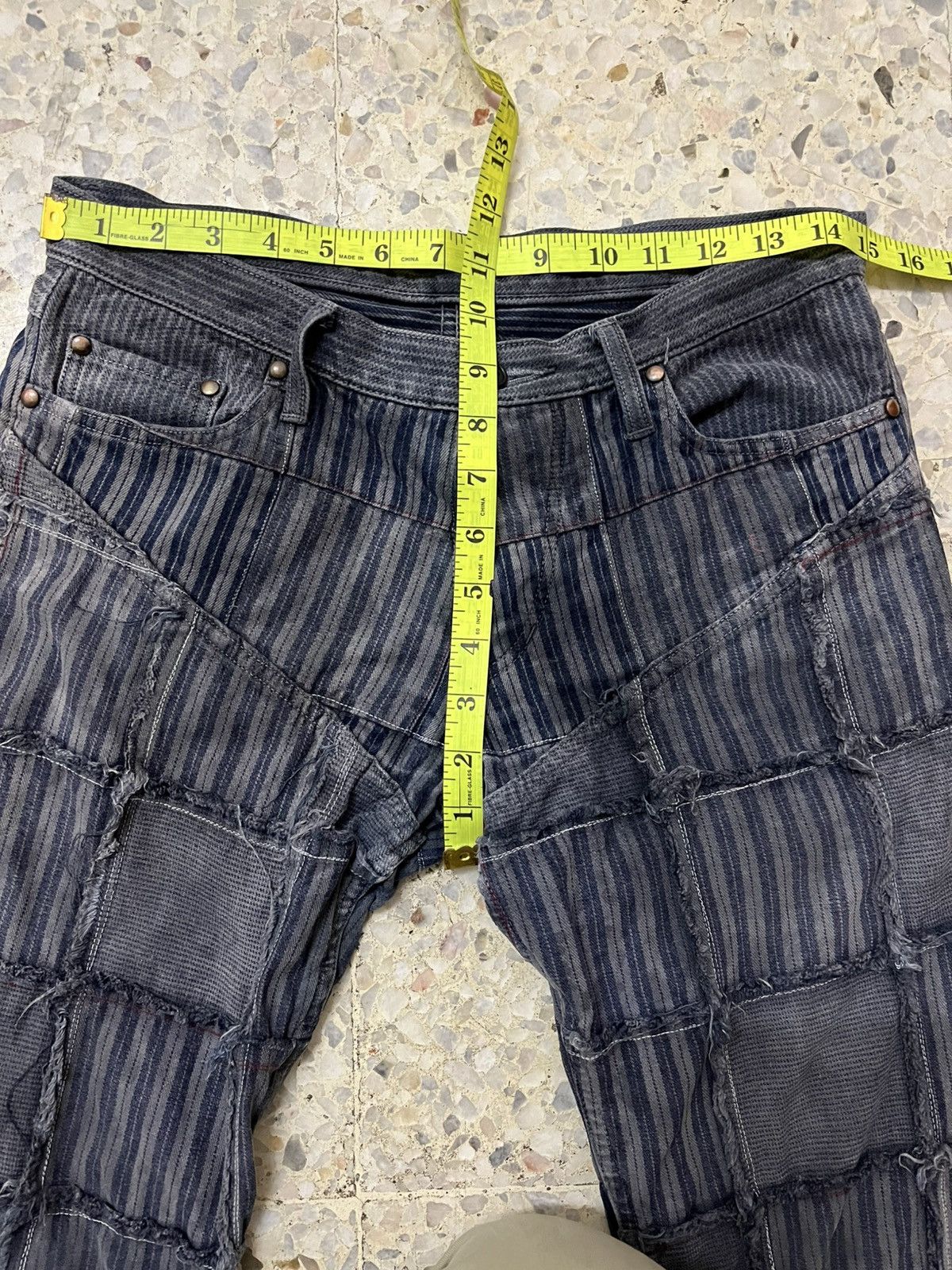 Issey Miyake × Japanese Brand Distressed Japanese brand AYUITE patchwork denim Size US 30 / EU 46 - 12 Thumbnail