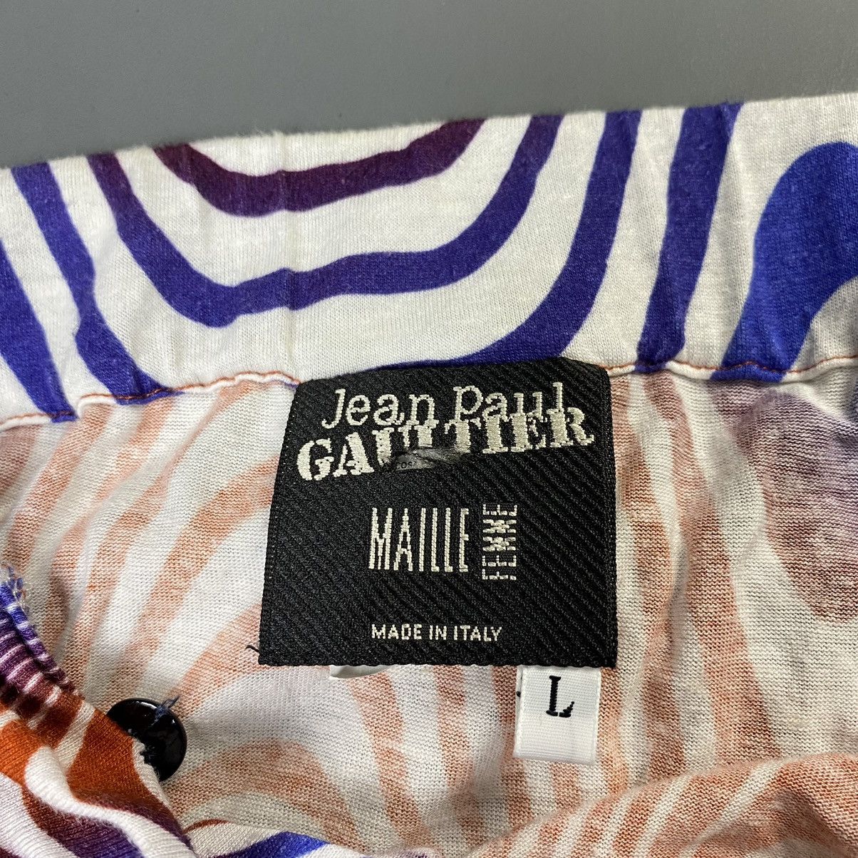 Jean Paul Gaultier Jean Paul Gaultier - Illusion Wraparound Tie Print Skirt Size 28" / US 6 / IT 42 - 8 Thumbnail