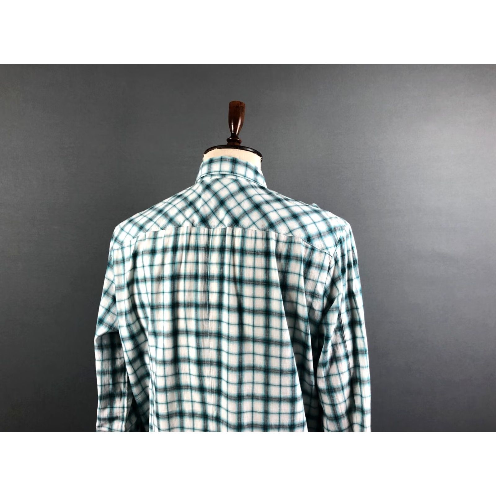Diesel Diesel Black Gold Men's Shirt XL White Cotton Check Drop Tail Button-Up Casual Size US XL / EU 56 / 4 - 5 Thumbnail
