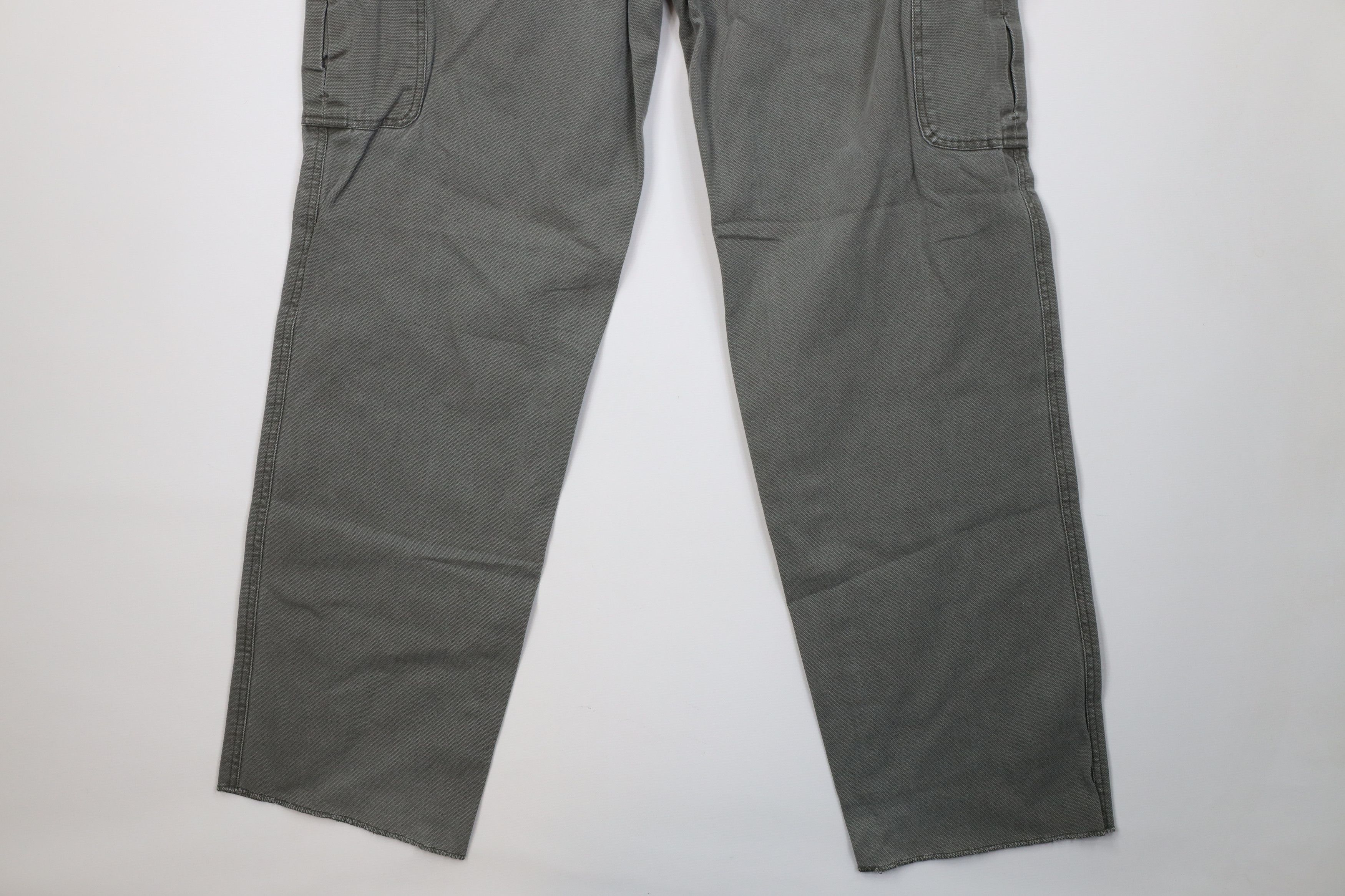Cabelas Vintage 90s Cabelas Heavy Canvas Wide Leg Cargo Pants Green Size US 38 / EU 54 - 12 Thumbnail