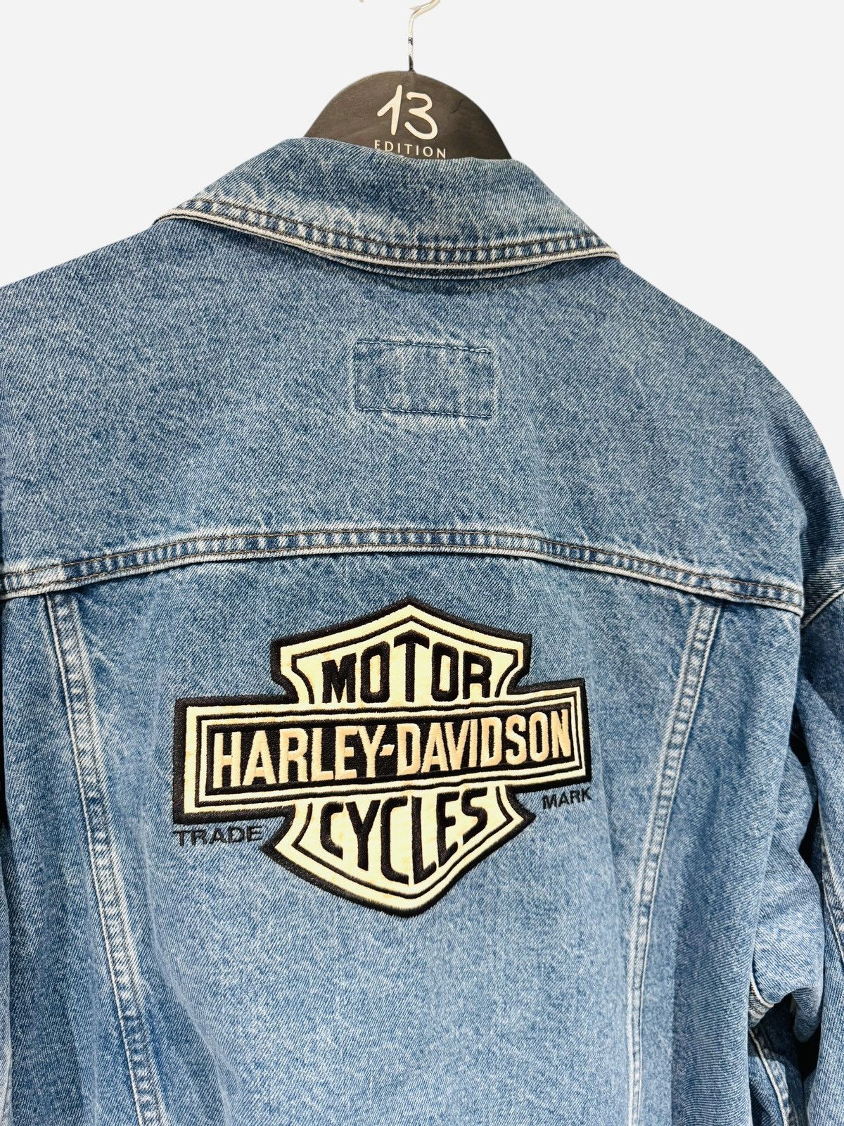 Harley Davidson Rare Vintage Harley Davidson Denim Patch Jacket Size US XL / EU 56 / 4 - 1 Thumbnail