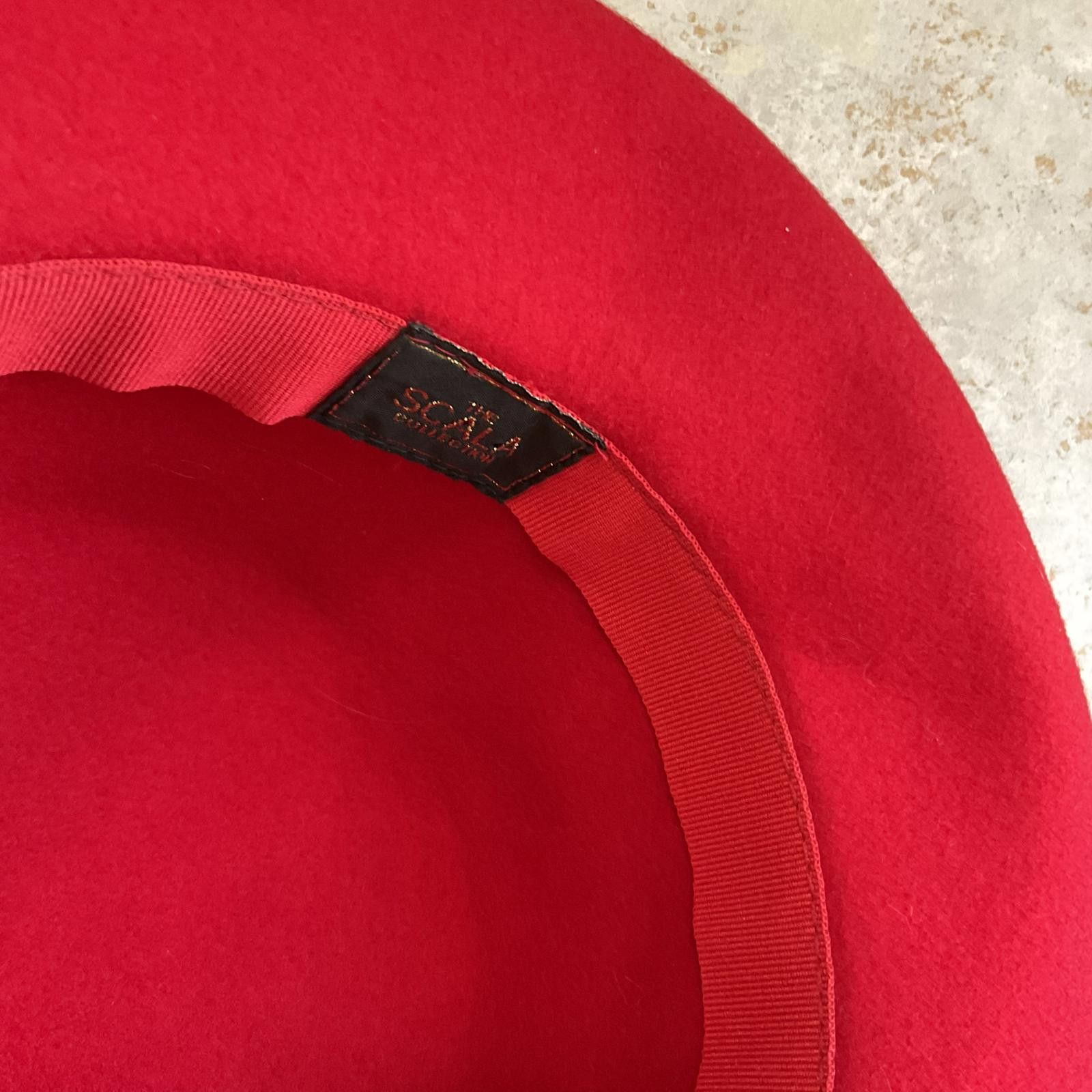 Black Scale vintage 90's red scala wool hat Size ONE SIZE - 5 Thumbnail