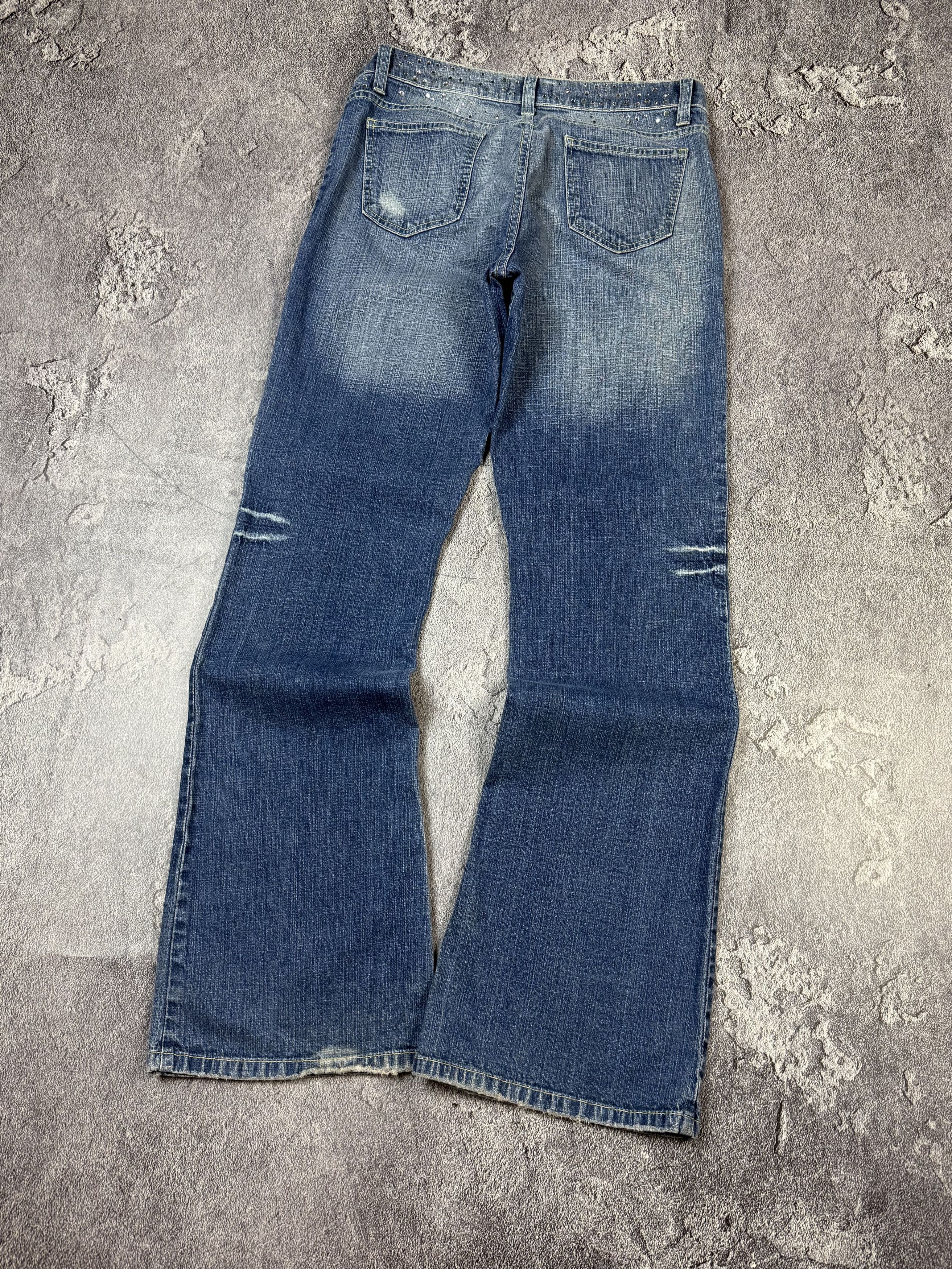 If Six Was Nine Y2K Vintage Flared 2000s Glamour Sexy Jeans Size 30" / US 8 / IT 44 - 2 Thumbnail