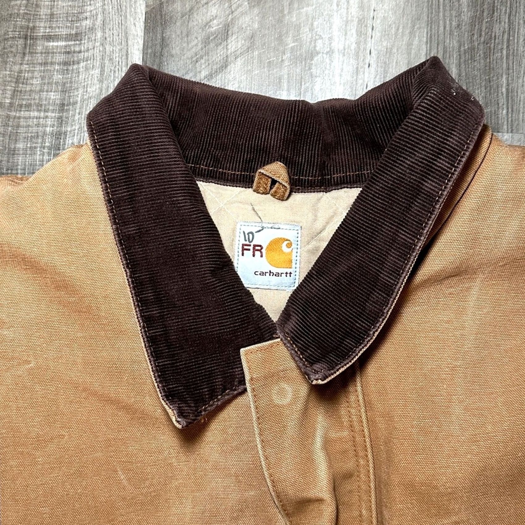 Carhartt VINTAGE Carhartt Jacket Shirt Duck Bomber 4XL Men Tan Flame Resistant Westex Indura Workwear Size US XXL / EU 58 / 5 - 5 Thumbnail