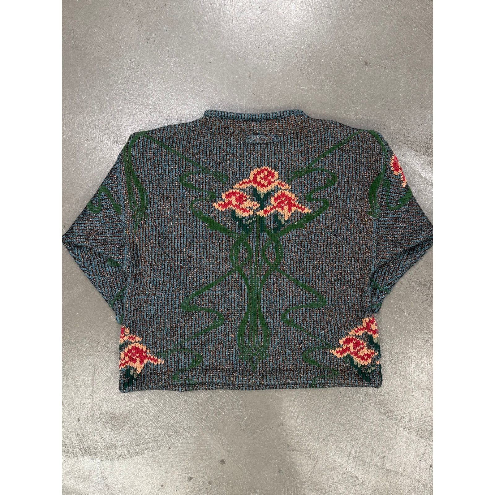 Jean Paul Gaultier A/W1986 Jean Paul Gaultier intarsia floral knit Size US M / EU 48-50 / 2 - 2 Thumbnail