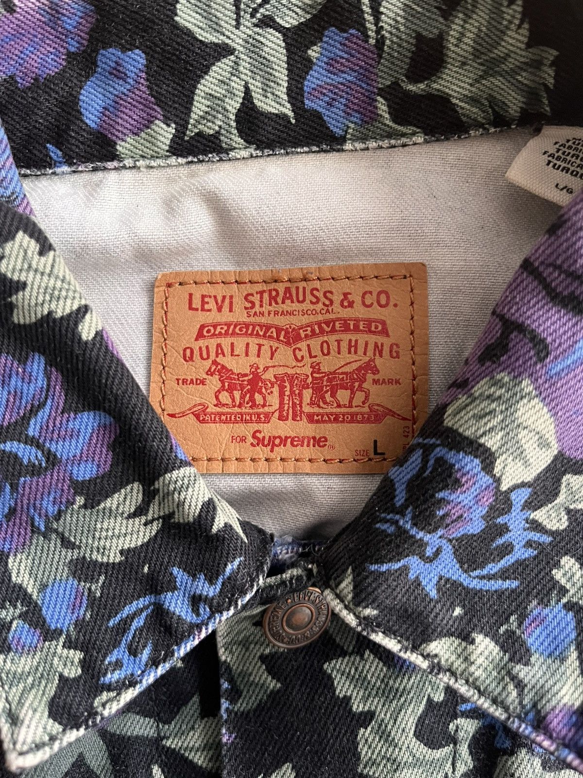 Levi's × Supreme Supreme / Levi’s - Roses Trucker Jacket (SS16) Size US L / EU 52-54 / 3 - 3 Thumbnail