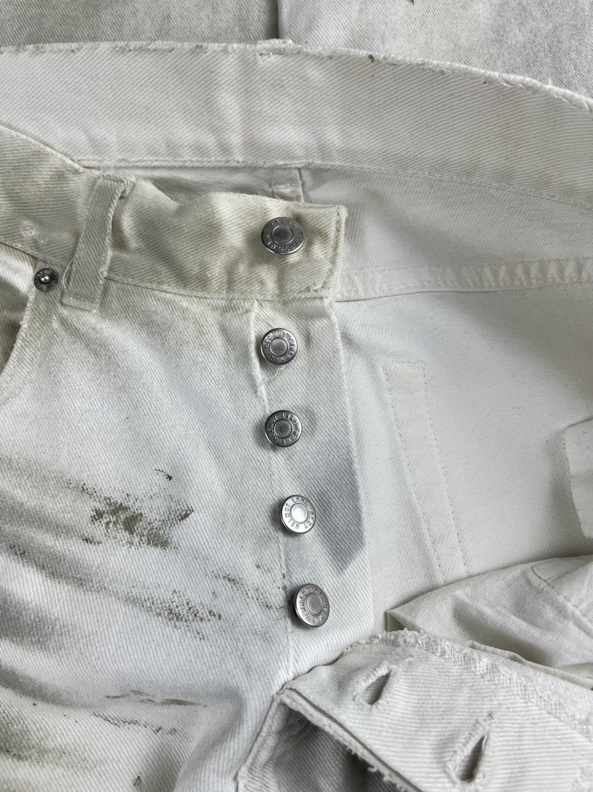 Helmut Lang SS03 Helmut Lang Dirty White Painter Denim Jeans Size US 30 / EU 46 - 6 Thumbnail