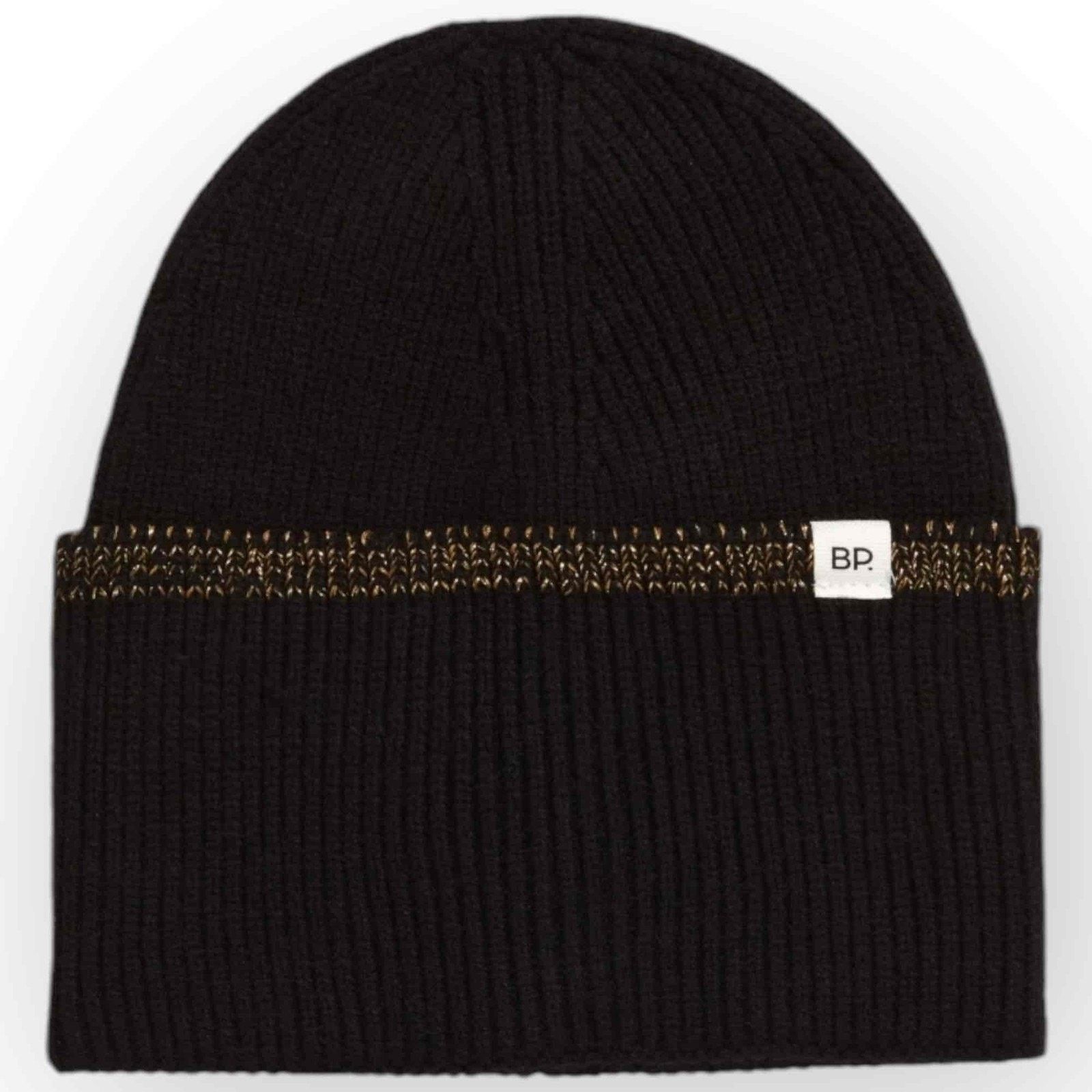 Nordstrom BP NWT Oversized Cuff Beanie with Metallic Thread, Black Size ONE SIZE - 1 Thumbnail