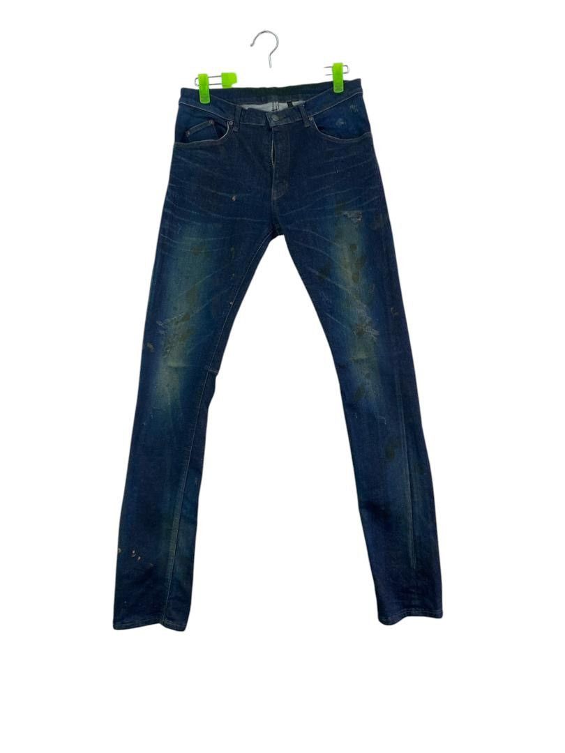 Japanese Brand Vtg 90s japanese brand distressed design skinny denim Size US 29 - 1 Thumbnail