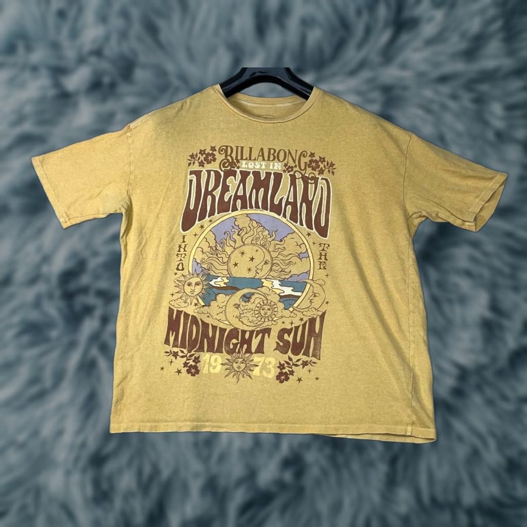 Billabong Vtg Billabong Dreamland Mindnight Sun Graphic Print T-Shirt Yellow Men's Size S Size US S / EU 44-46 / 1 - 1 Thumbnail