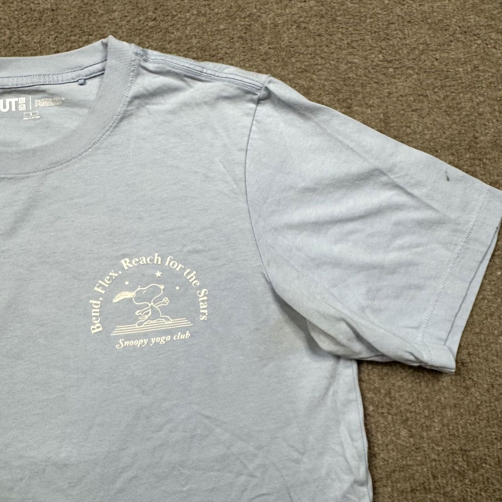 Uniqlo Uniqlo Peanuts x Snoopy Women's Shirt Blue Size S Short Sleeve Crew Neck Cropped Size S / US 4 / IT 40 - 3 Thumbnail