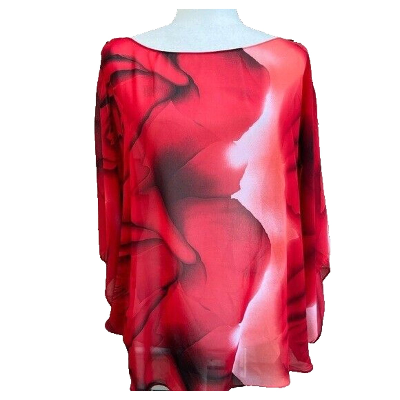 Perfect Moment Naomy women poncho summer rose top one size poncho A000187 Size ONE SIZE - 2 Thumbnail