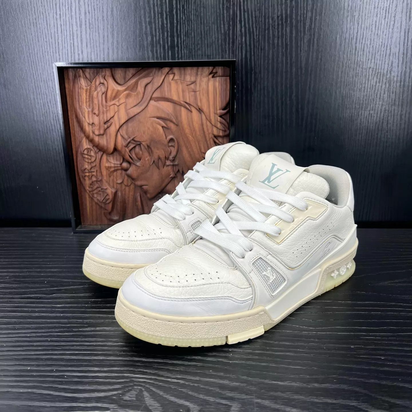Louis Vuitton LV Trainer White Cement 4/38 Near New With Box Size US 7.5 / IT 37.5 - 1 Thumbnail