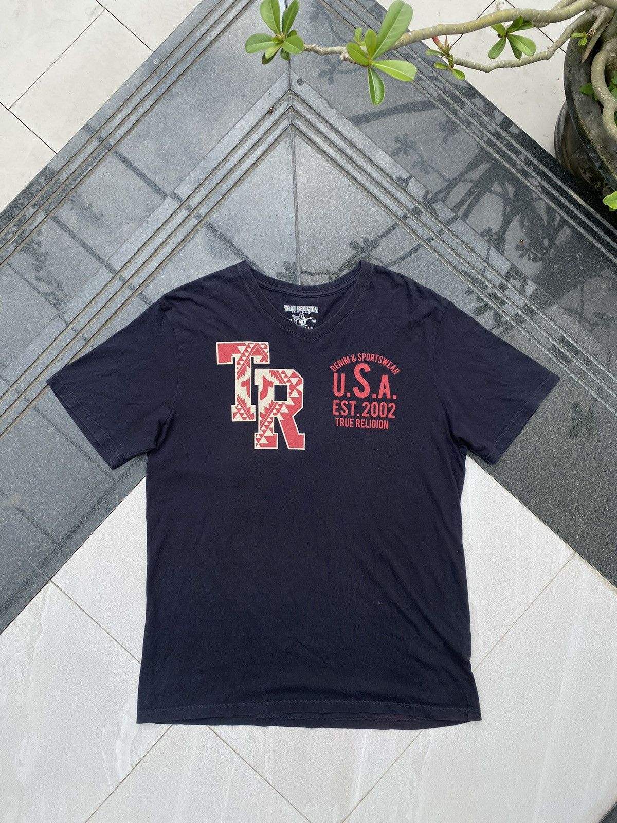 True Religion × Vintage 90’s TRUE RELIGION RARE LOGO RETRO Y2K TEE TSHIRT Size US L / EU 52-54 / 3 - 1 Thumbnail